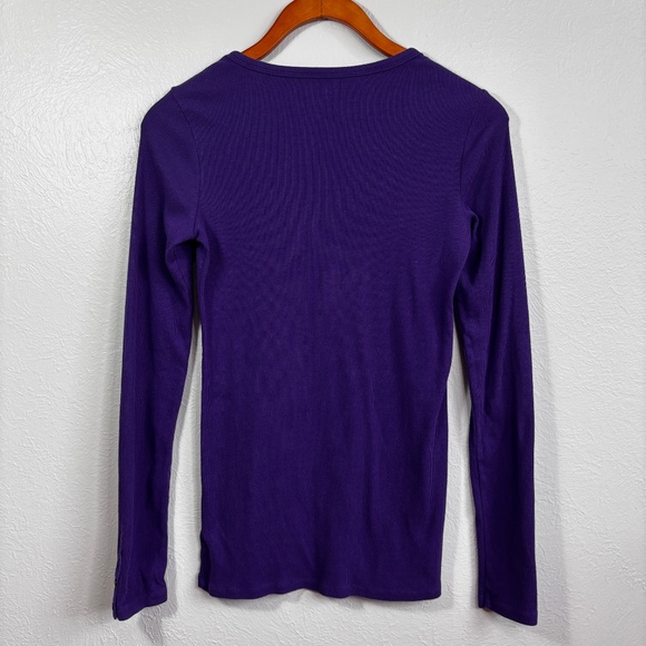 Gap Ribbed Long Sleeve T-Shirt - Purple - Picture 2 of 6